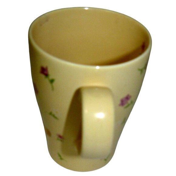 Rare Winnie The Pooh Floral Disney Mug Yellow Ceramic 14 Oz Coffee Tea Cup - Picture 2 of 6